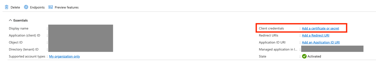 Azure App Secret
