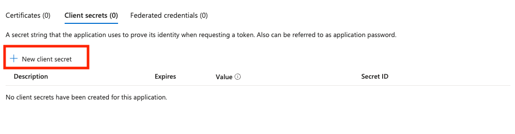 Azure App Secret
