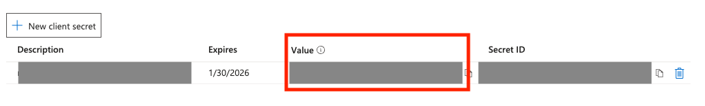 Azure App Secret